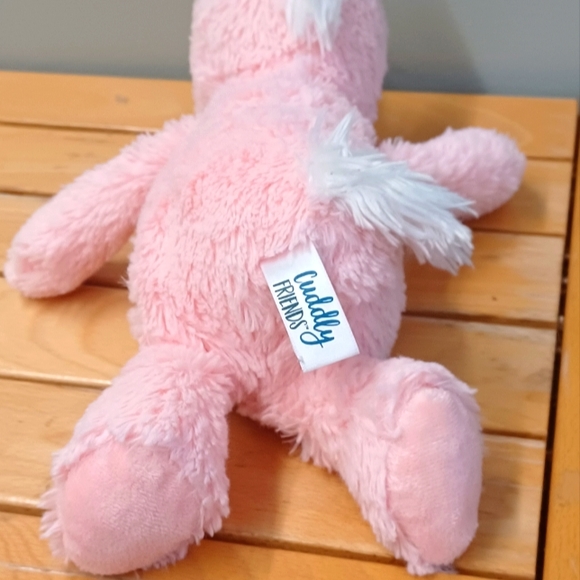 •Cuddly Friends - 12" Pink Unicorn cuddly soft stuffed animal Plush Lovey Toy - Picture 4 of 9